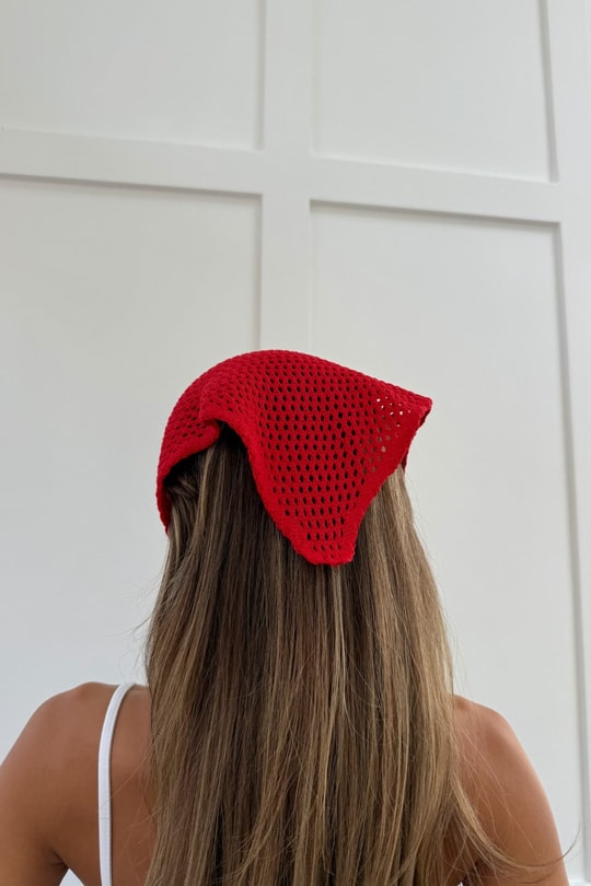 Bohem Bandana Kırmızı Bandana
