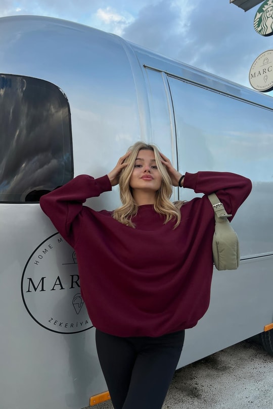 Basic Sweat Bordo