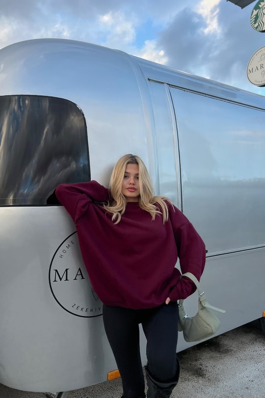 Basic Sweat Bordo