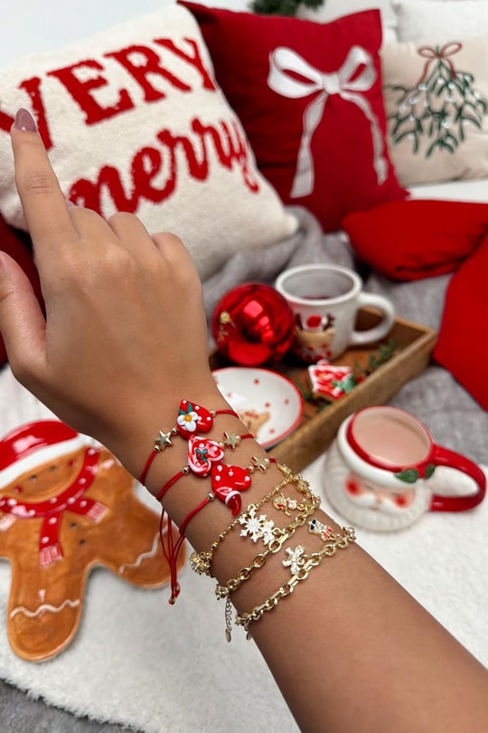 Noel Love Şans Bilekliği Kırmızı