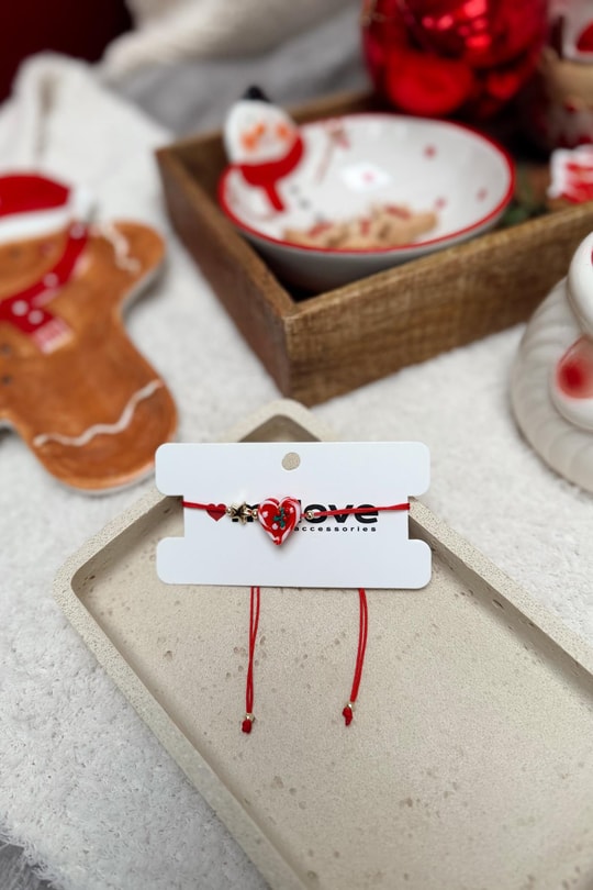 Noel Love Şans Bilekliği Kırmızı