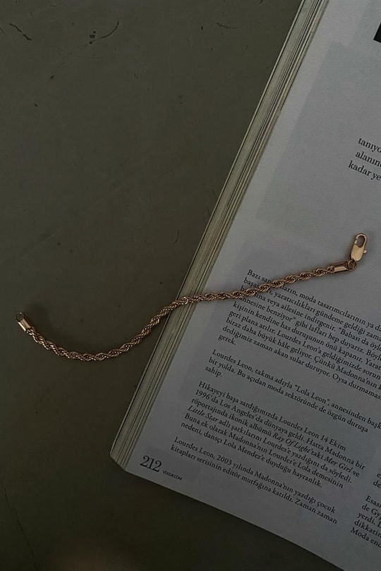 Sarmal Zincir Bileklik Gold