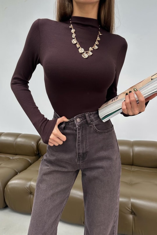 Dik Yaka Body Acı Kahve
