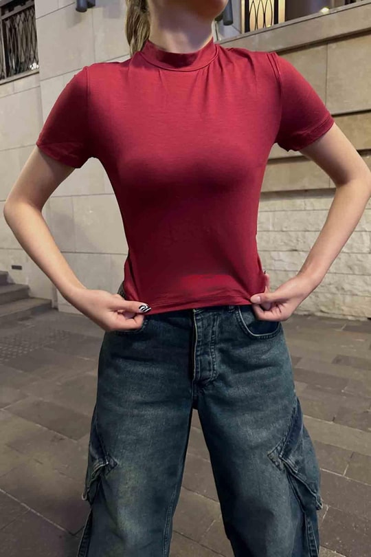 Dik Yaka Body Bordo