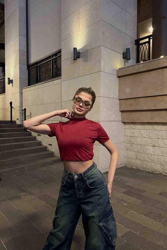 Dik Yaka Body Bordo