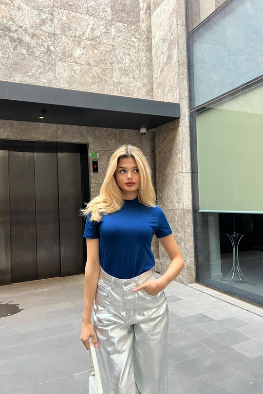 Dik Yaka Body İndigo