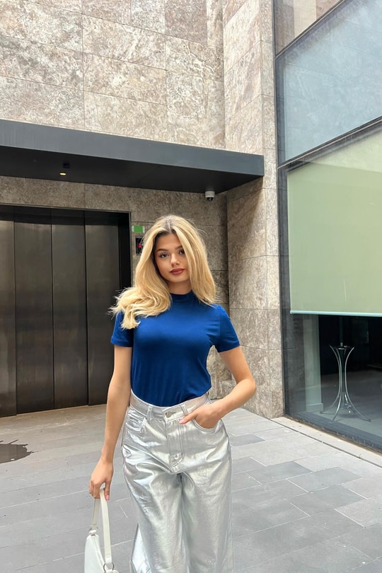 Dik Yaka Body İndigo