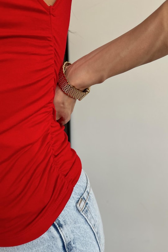 Drape Bluz Kırmızı