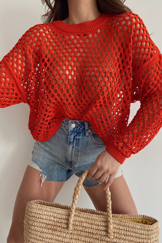 Merserize Crop Bluz Oranj