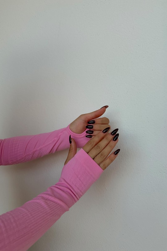 Seamless Uzun Kol Bluz Şeker Pembe