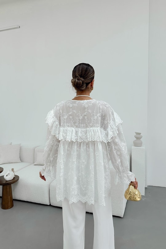 Vintage Bluz Ekru