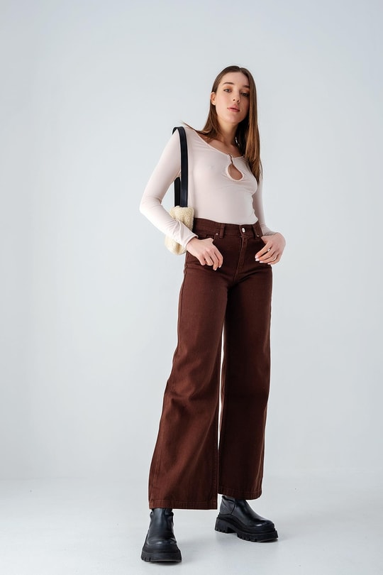 Circle Büzgü Bodysuit Krem