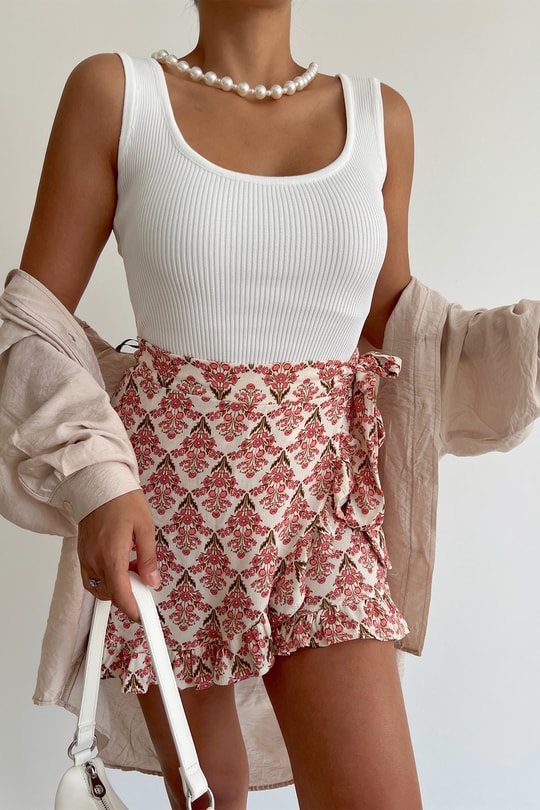 Fitilli Basic Bodysuit Beyaz