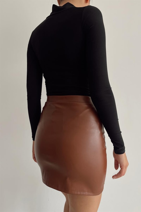 Göğüs Dekolteli Bodysuit Siyah