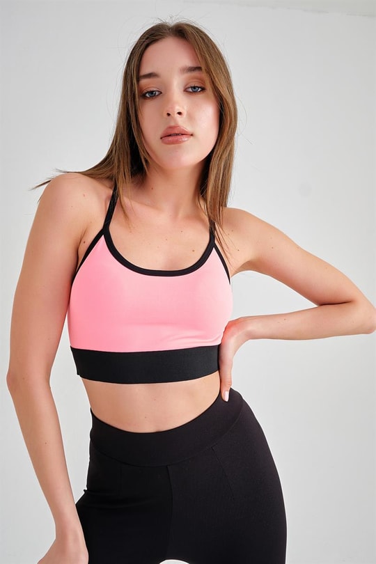 Seamless Destekli Spor Sütyeni Pembe