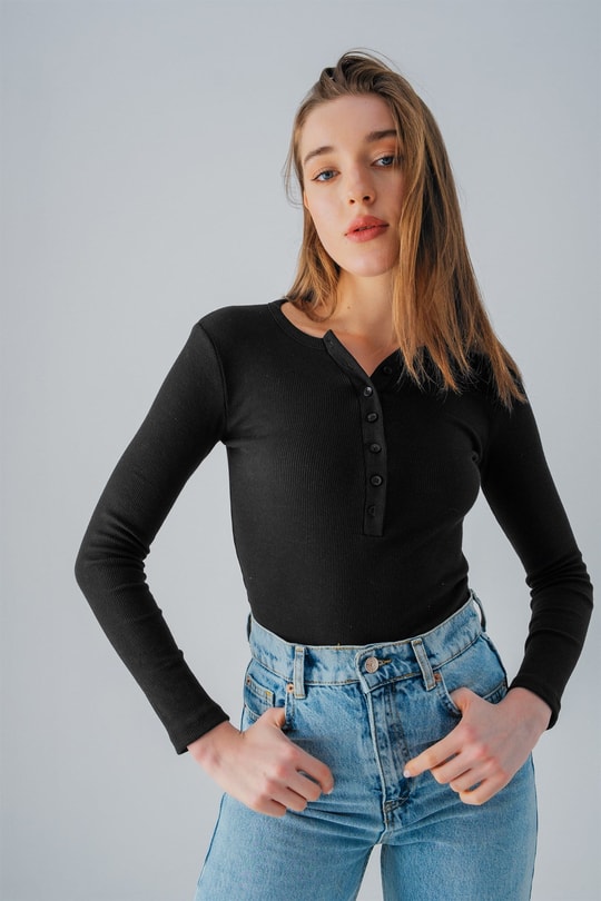 Street Bodysuit Siyah