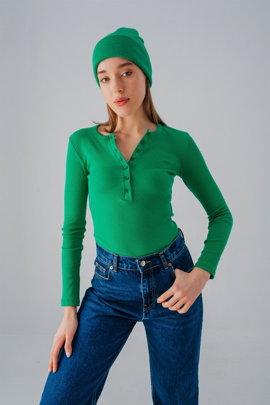 Street Bodysuit Yeşil