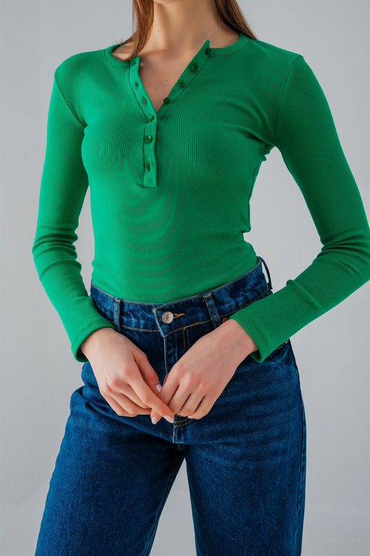 Street Bodysuit Yeşil