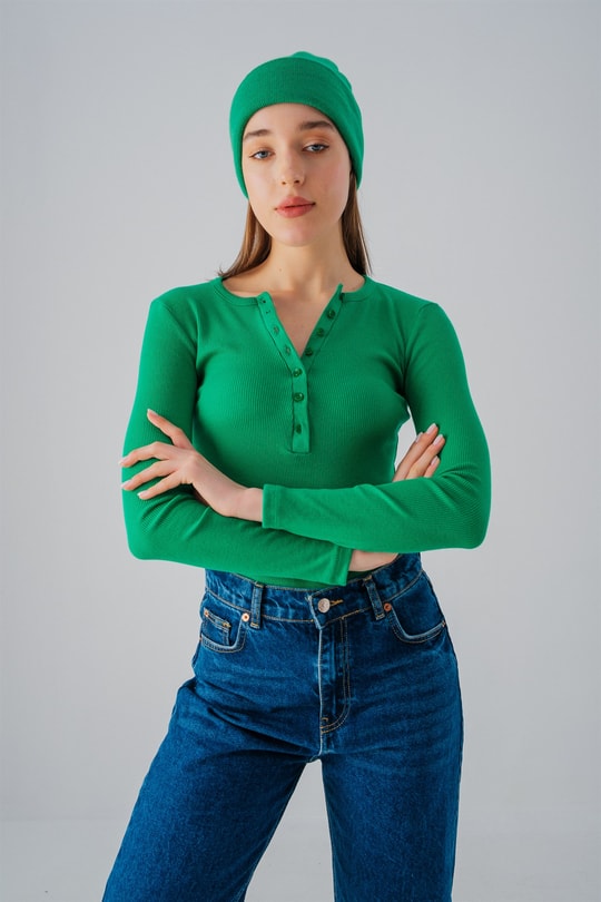 Street Bodysuit Yeşil