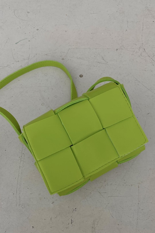 Kapitone Mini Çanta Yeşil