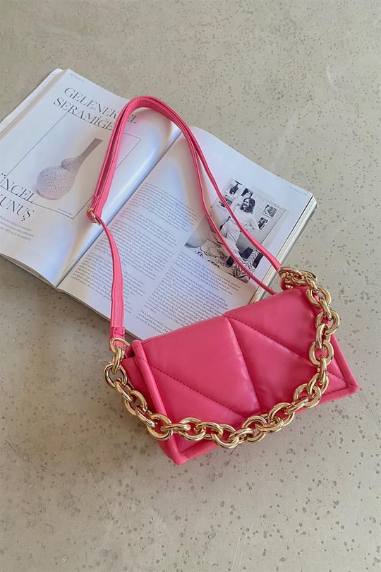 Mini Puf Çanta Pembe