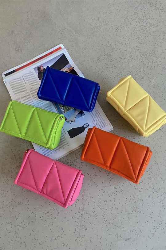 Mini Puf Çanta Sarı