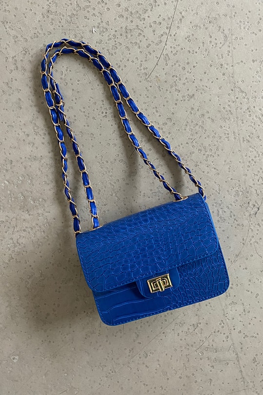 Zipper Crocco Çanta Lacivert