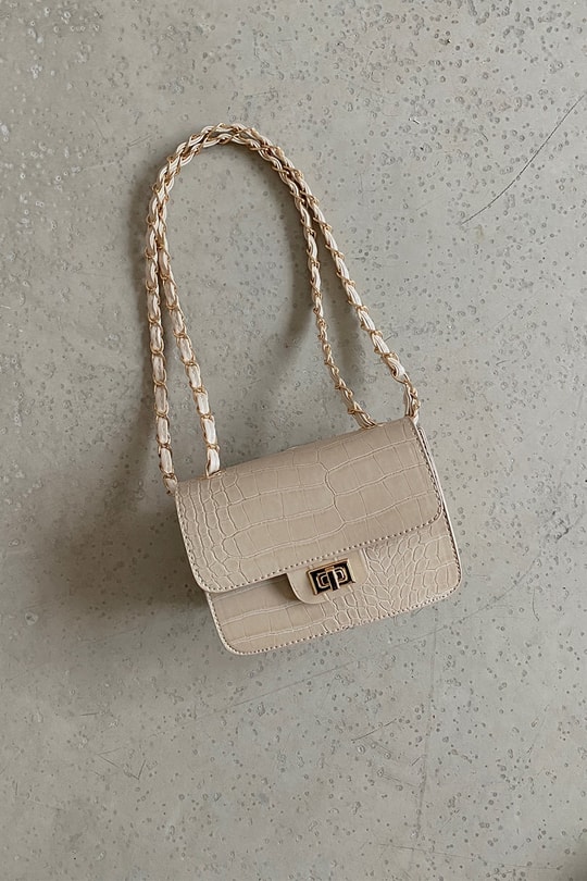 Zipper Crocco Çanta Taş