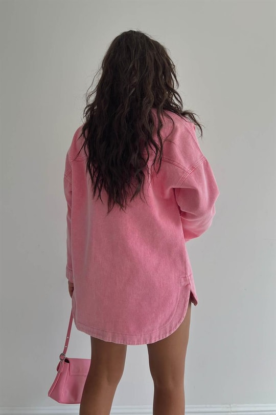ÇıtÇıt Kaplama Gabardin Ceket Pembe