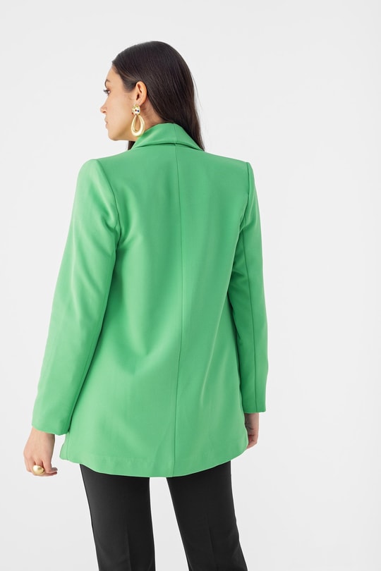 Gold Düğme Blazer Ceket Yeşil
