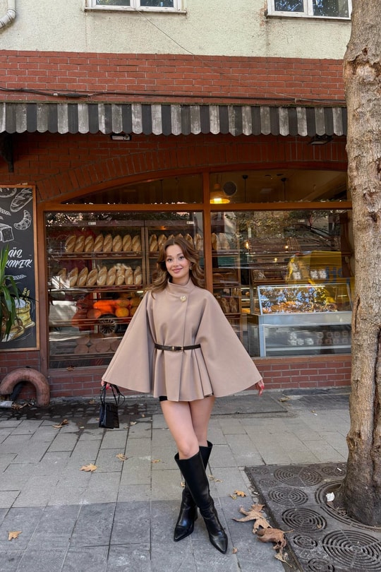 Kaşe Butterfly Panço Bej