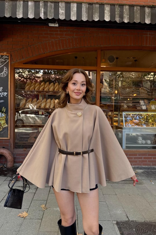 Kaşe Butterfly Panço Bej