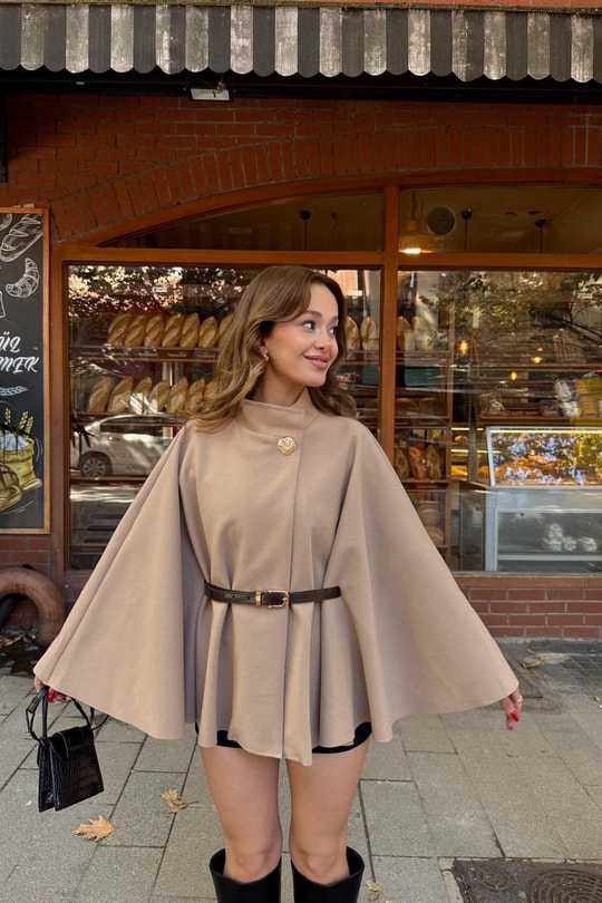 Kaşe Butterfly Panço Bej