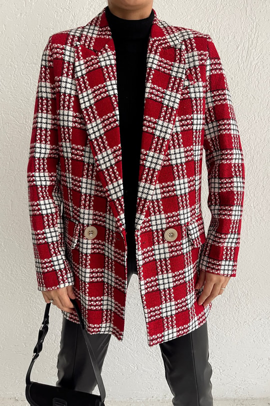 Kruvaze Tüvit Rhona Blazer Ceket Kırmızı