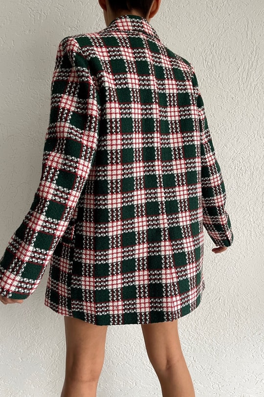 Kruvaze Tüvit Rhona Blazer Ceket Yeşil
