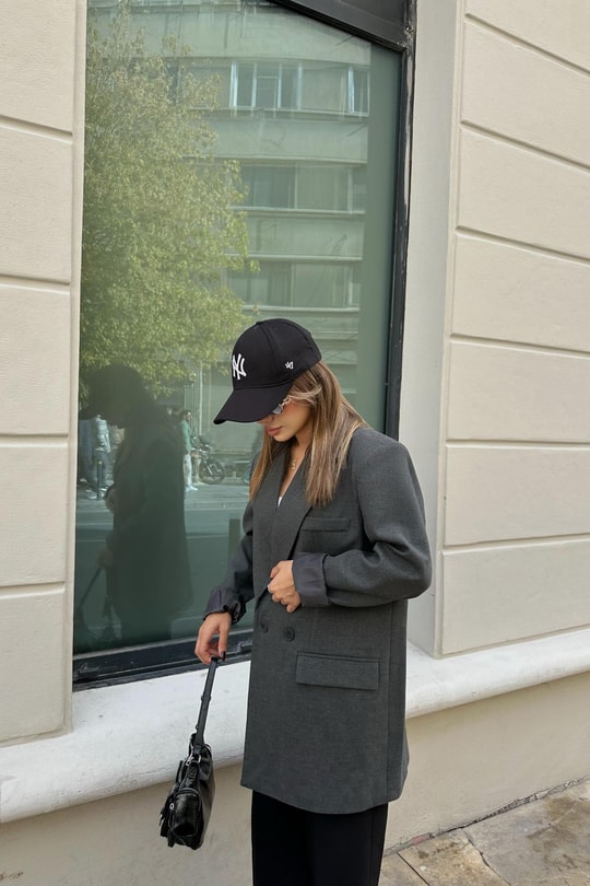 Orj Marka Çift Düğme Blazer Antrasit