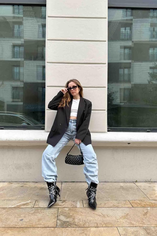 Oversize Blazer Ceket Siyah