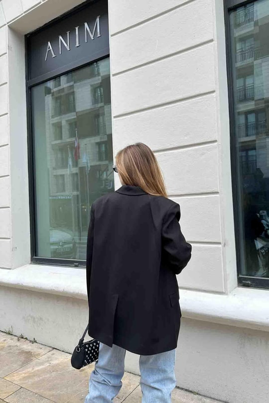 Oversize Blazer Ceket Siyah