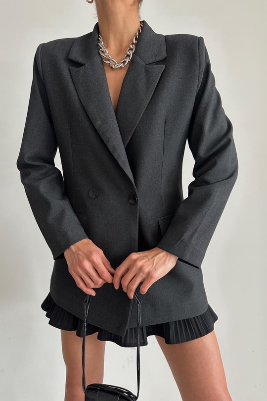 Oversize Ceket Antrasit