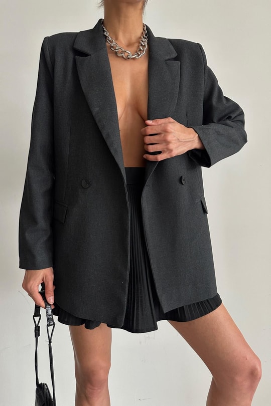 Oversize Ceket Antrasit