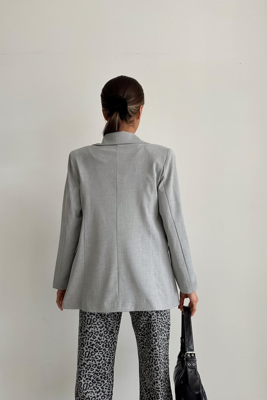 Oversize Ceket Gri