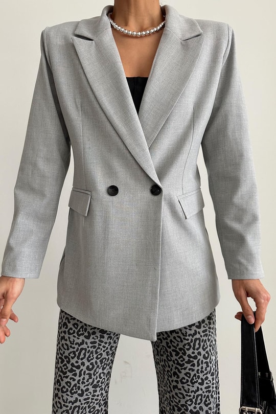 Oversize Ceket Gri