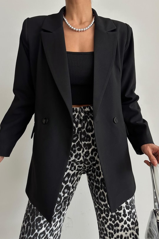 Oversize Ceket Siyah