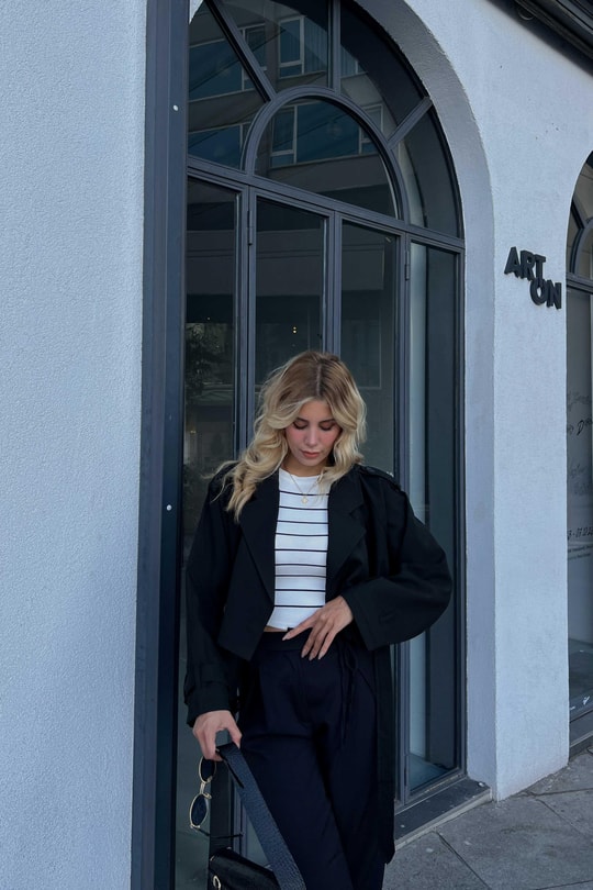 Reglan Kısa Ceket Siyah