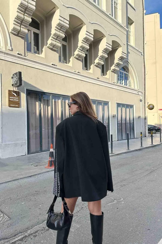 Tasarım Black Blazer Ceket Siyah
