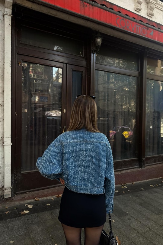 Tasarım Denim Ceket Lacivert