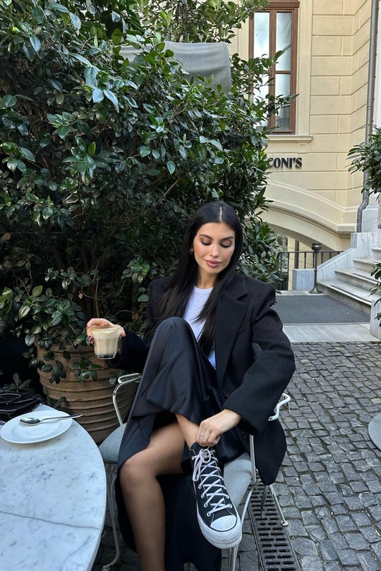 Trend Kaşe Blazer Ceket Siyah