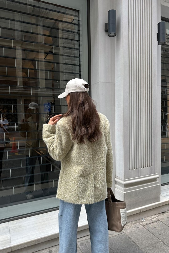 Yün Oversize Blazer Ceket Mint