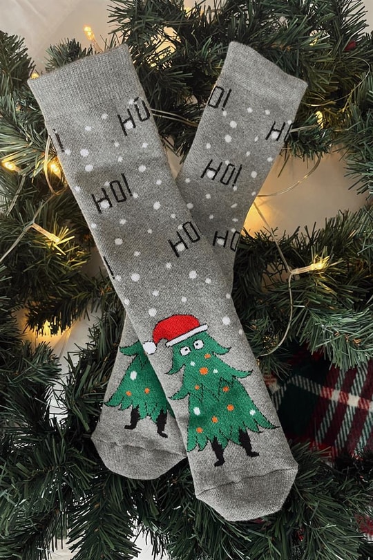 Ho Ho Çorap Gri