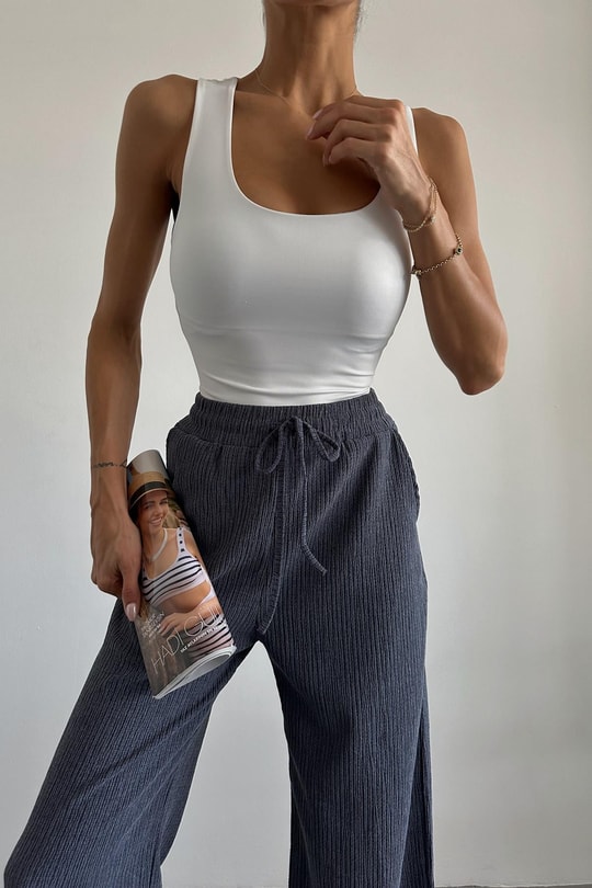 Halter Yaka Basic Atlet Beyaz